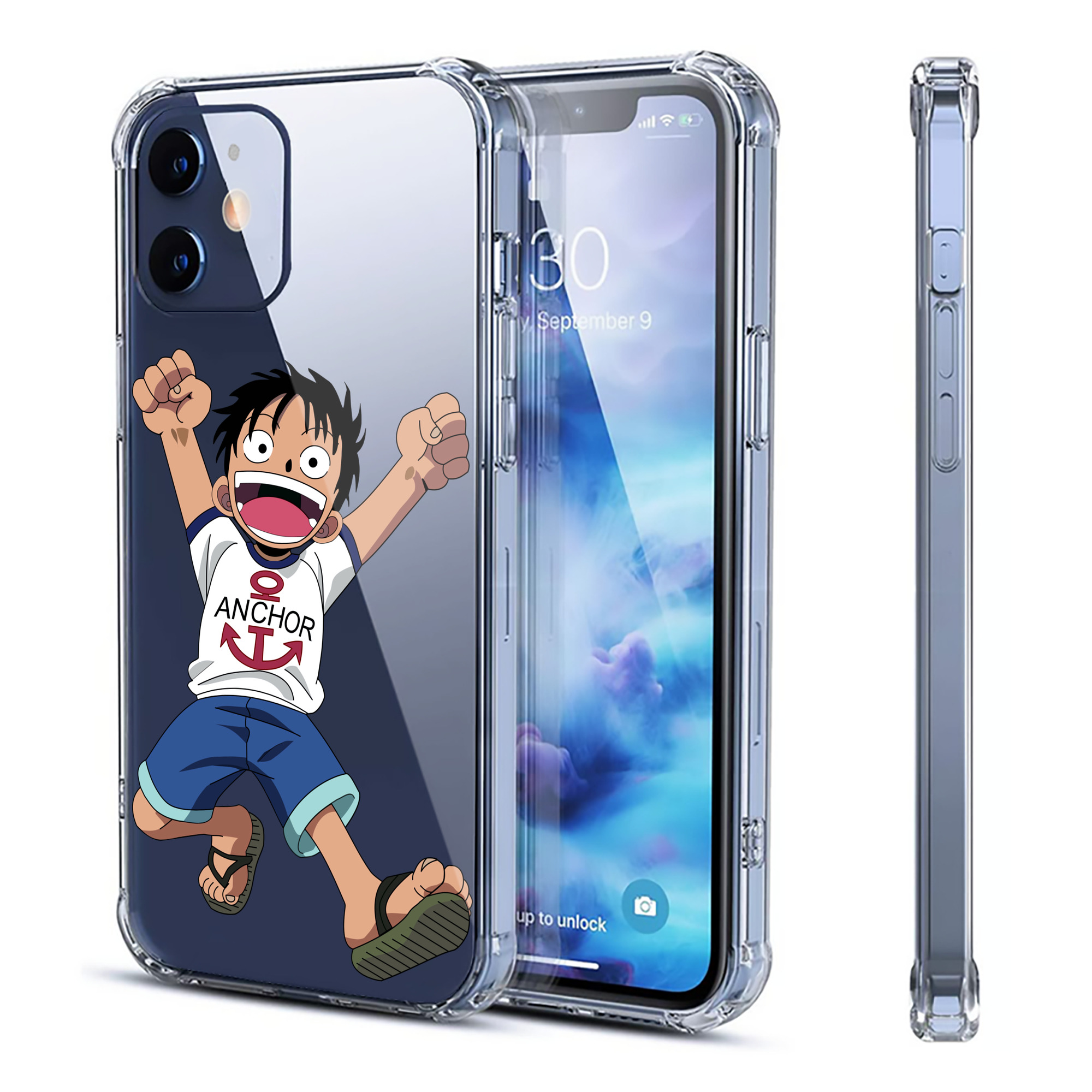 （画像用） ワンピース モンキー・D・ルフィ ONE PIECE Monkey D. Luffy 【iPhone 12シリーズ対応】透明スマホケース（クリアソフトケース）